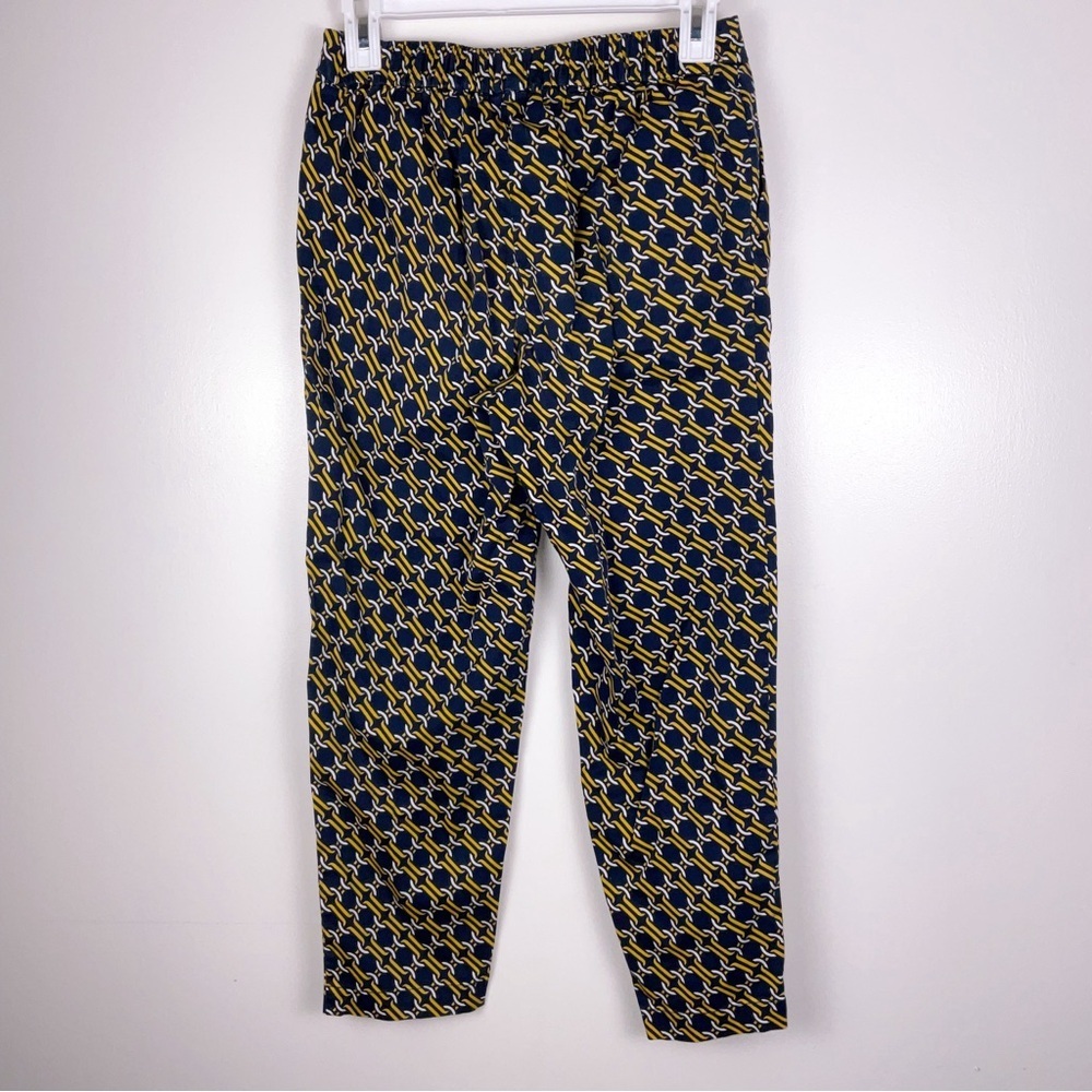 Boden Glorious British Style Stretch Waist Chain Link Print Pants | Size US 2P - Picture 6 of 6